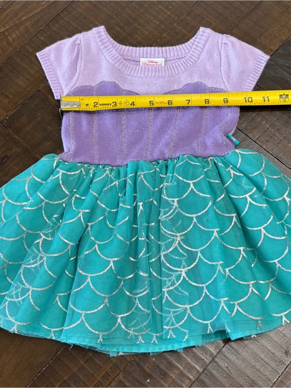 Disney Ariel Mermaid Tulle Dress Toddler Girl size 2T